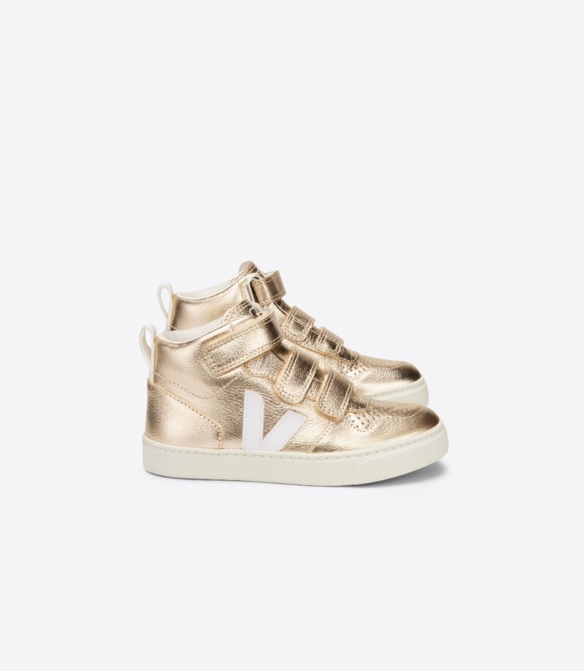 Veja V-10 Mid Chromefree Leather Platine White