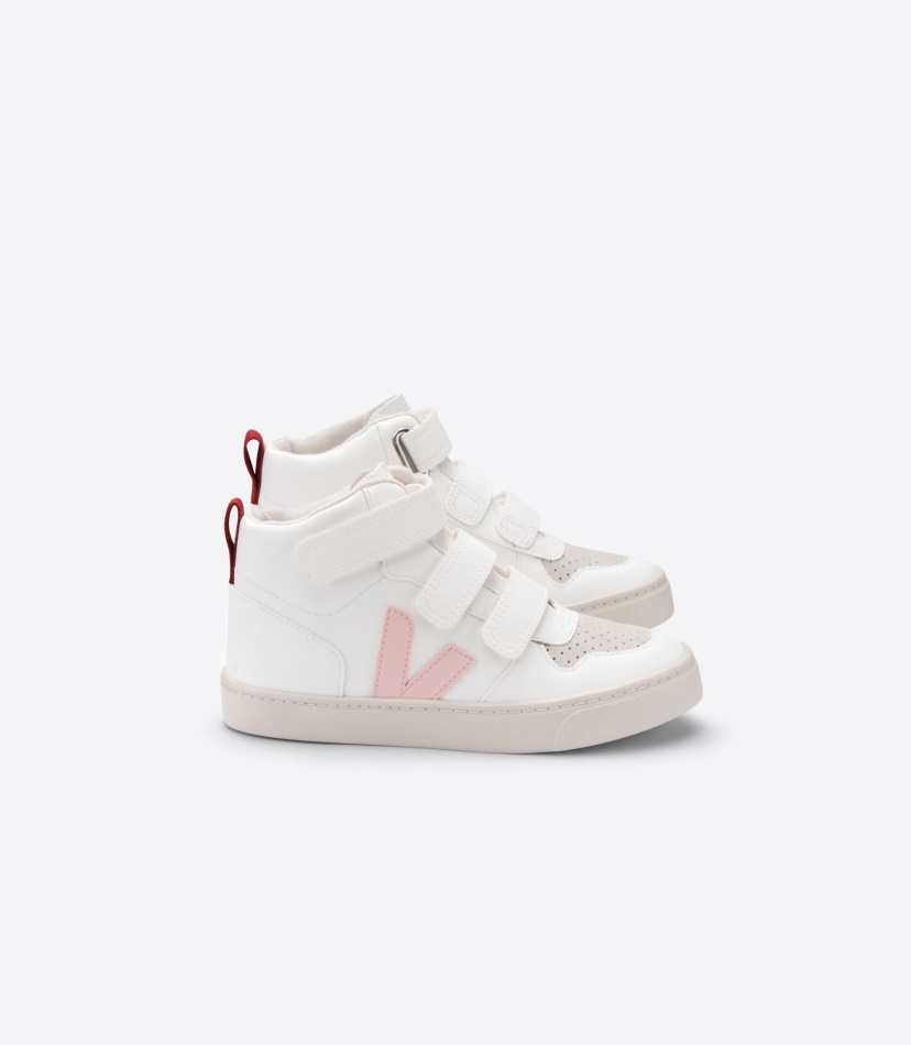 Veja V-10 Mid White Petale Marsala