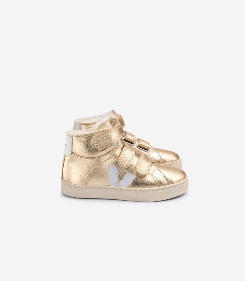Veja Esplar Mid Fured Leather Platine White