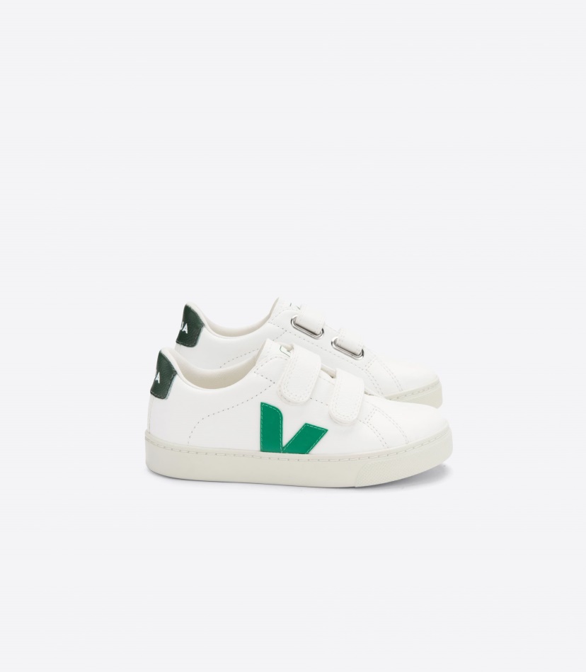 Veja Esplar Chromefree Leather White Emeraude Cyprus