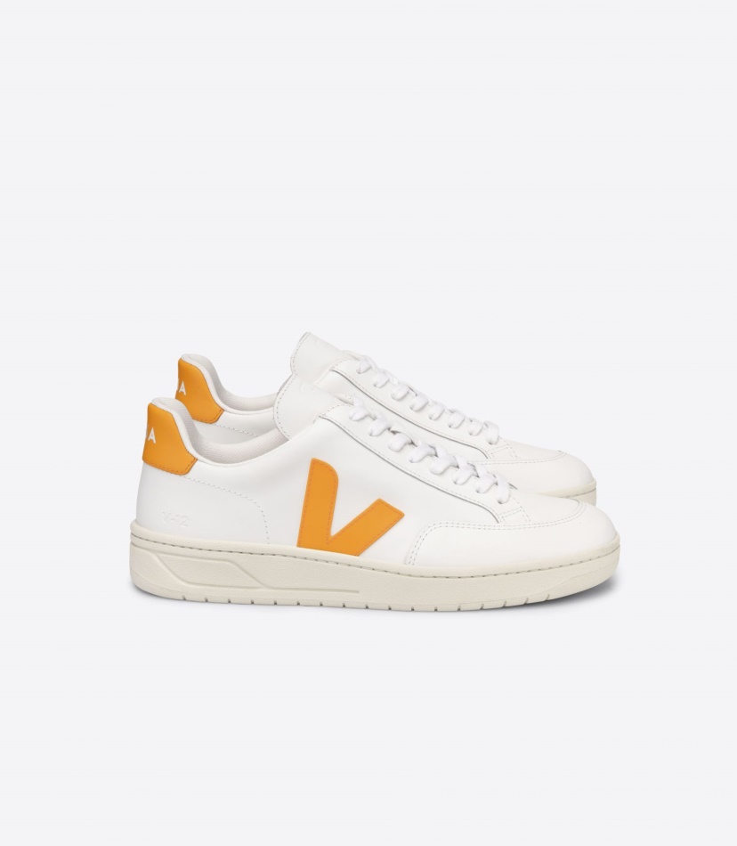 Veja V-12 Leather White Ouro