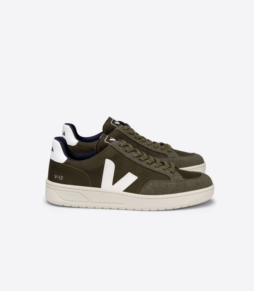 Veja V-12 Vegan B-Mesh Olive White